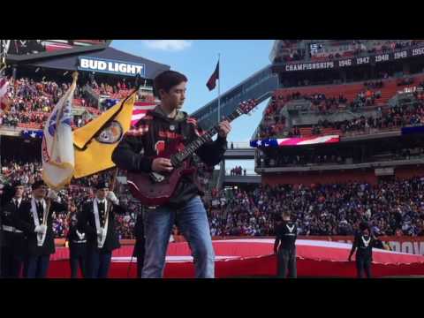 Aidan Fisher - Cleveland Browns National Anthem 2016
