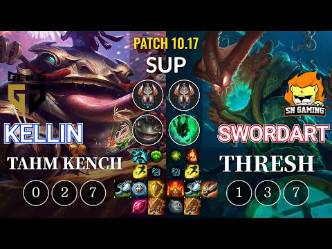GEN Kellin Tahm Kench vs SN SwordArt Thresh Sup - KR Patch 10.17