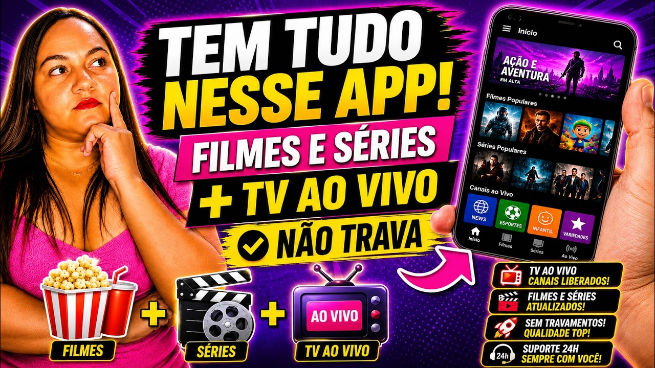 🚀 Melhor App para Filmes, Séries e TV ao Vivo em 2026! Vale Muito a Pena
