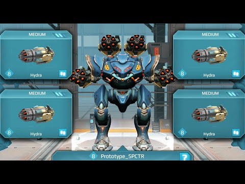 War Robots [3.6] Test Server- New Robot Spectre Gameplay with 4 hydra ! OMG