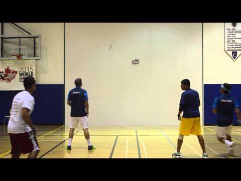 World Wallball Championships - Men's Doubles Quarter Finals - Grant & Tristao vs Lopierre & Sala