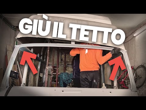 Il Giorno Del Giudizio! Scendere il tetto in vetroresina - Restauro #camper  van VW LT28 #vintage