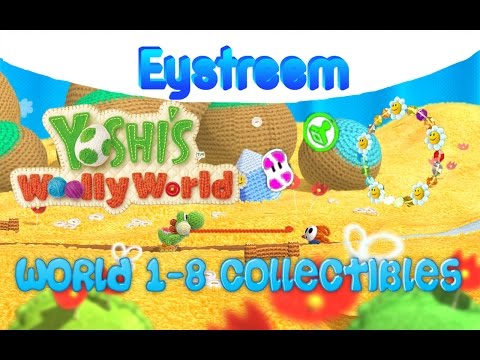 Yoshi's Woolly World: World 1 - 8 ALL COLLECTIBLES (100% Walkthrough)