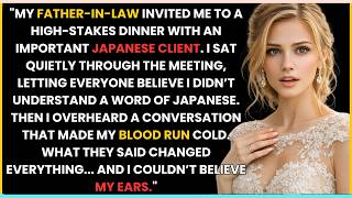 MY FATHER-IN-LAW INVITED ME TO A HIGH-STAKES DINNER WITH AN IMPORTANT JAPANESE CLIENT. I SAT QUIETLY