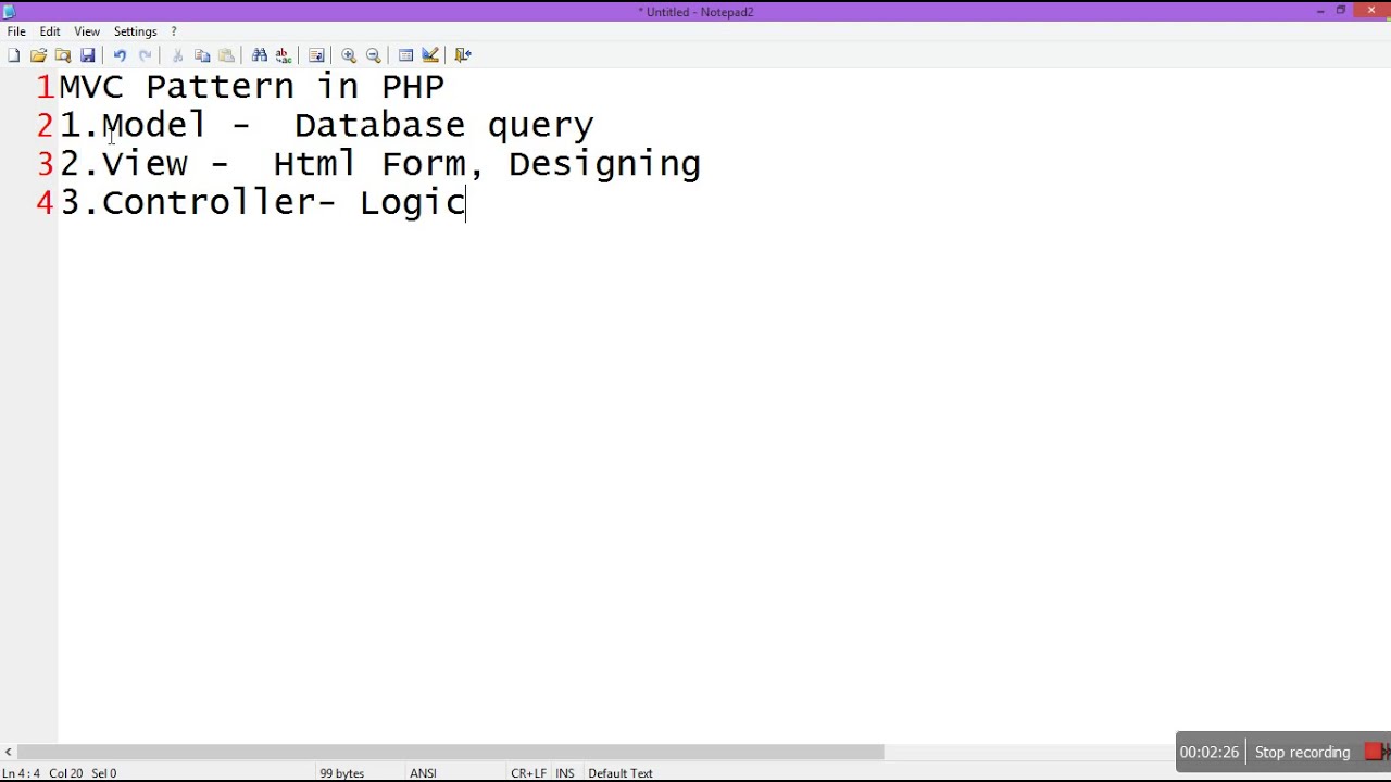 #php #mvc  MVC(Model,View,Controller) Introduction - PHP Video Tutorial