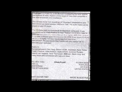 Justin Bennett (UK) CityScape. cd (Staalplaat 1997) (Industrial urban field recordings)