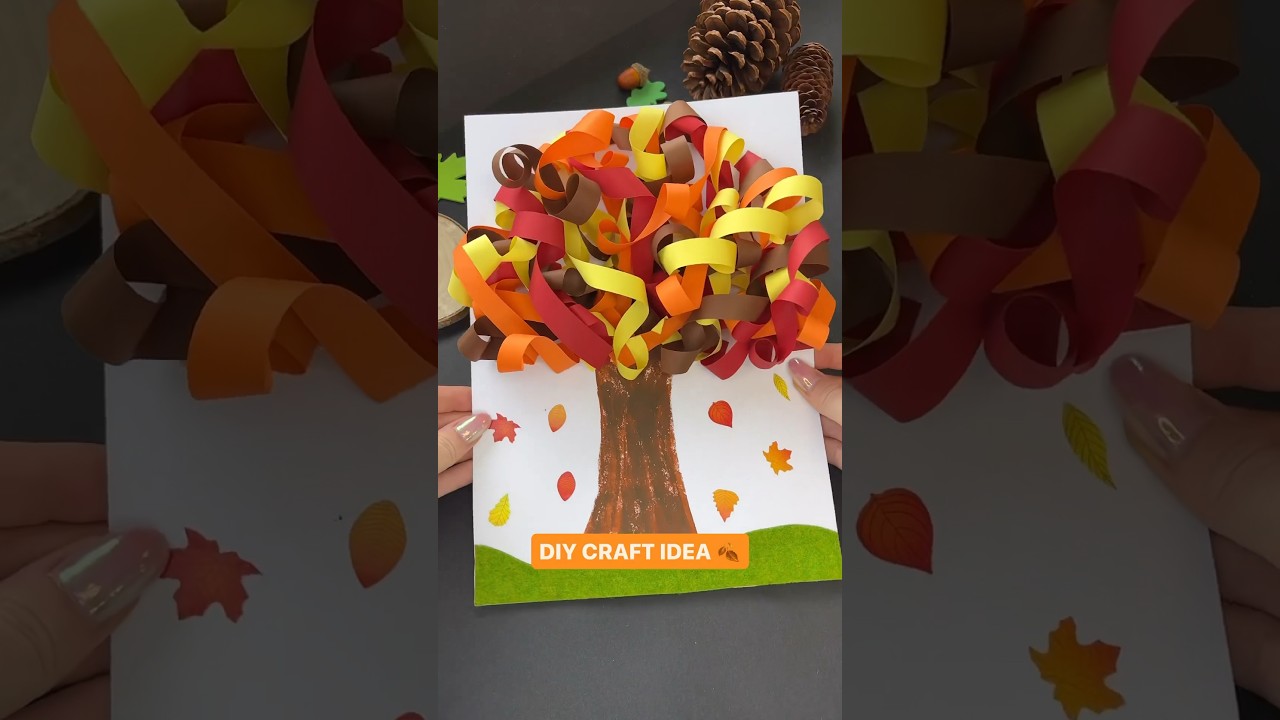 DIY CRAFT IDEA 🎨 AUTUMN TREE 🌳🍂