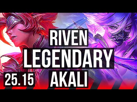 RIVEN vs AKALI (TOP) | 16/1/9, Legendary | KR Diamond | 25.15
