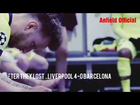 WATCH...MESSI CRYING:Dressing room sadness at Anfiled after they lost to liverpool..