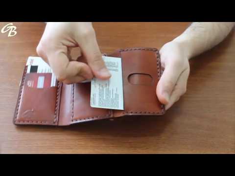 Handmade leather  trifold wallet/overview