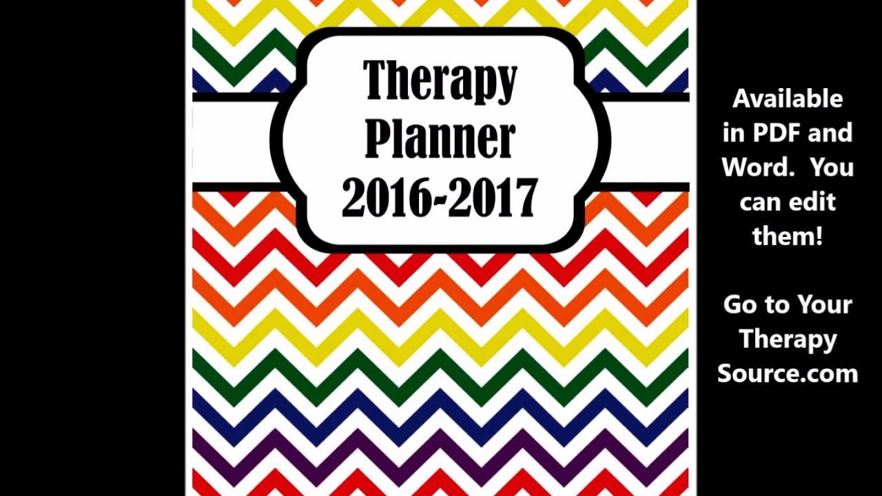 Therapy Planner for School Based OTs PTs and SLPs