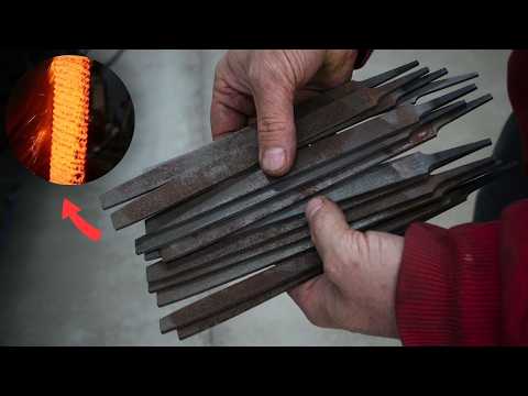 Forjando AÇO DAMASCO com LIMAS... Damasco feito com limas velhas | Knife Making