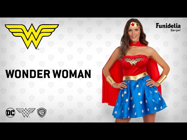 Vídeo relacionado con Funidelia | Disfraz de Wonder Woman sexy para mujer Mujer Maravilla, Superhéroes, DC Comics - Disfraz para adultos y divertidos accesorios para Fiestas, Carnaval y Halloween - Talla S - Rojo