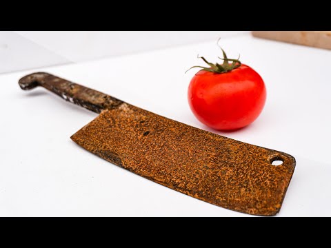 Antique Rusty Cleaver Restoration,  100 years old