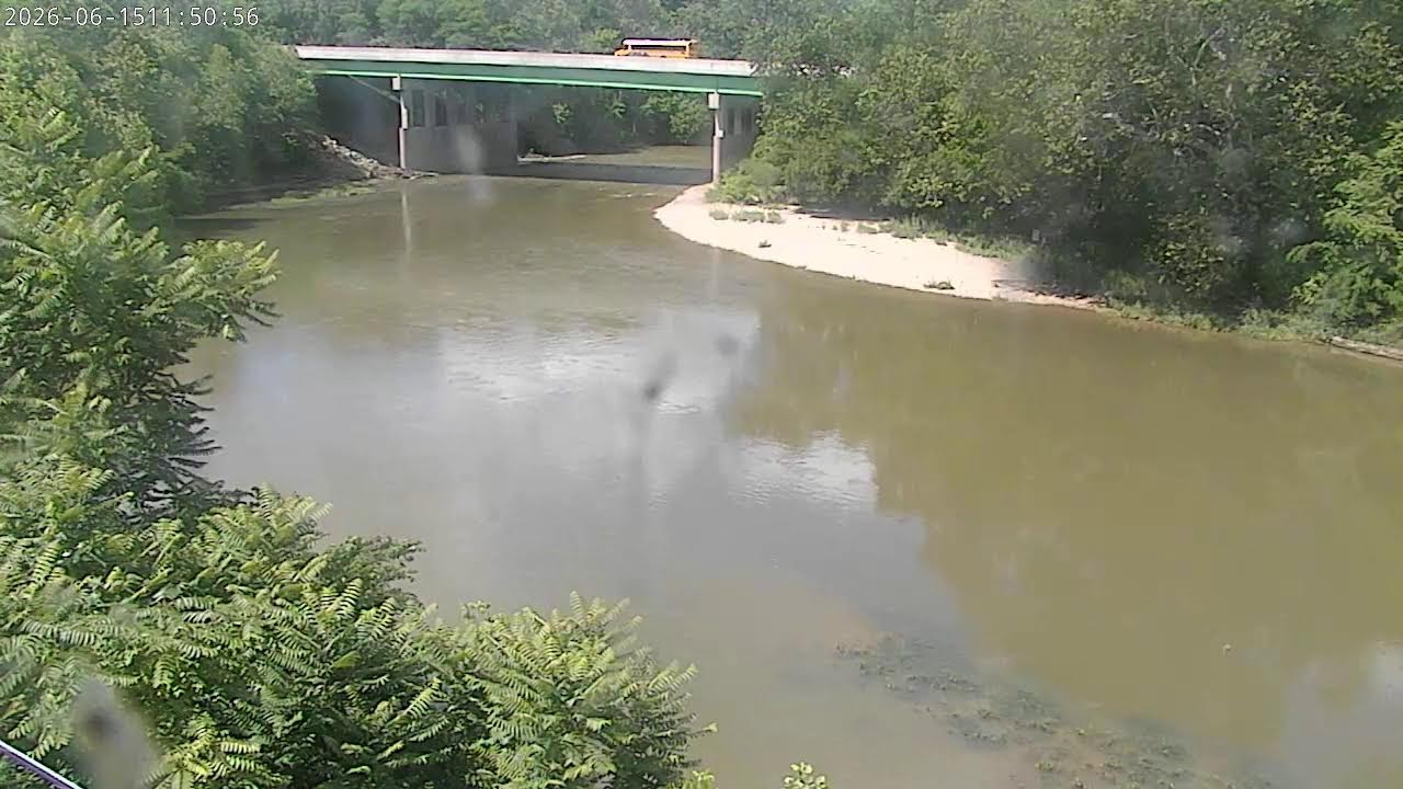 Live webcam view of Sugar Creek at Crawfordsville