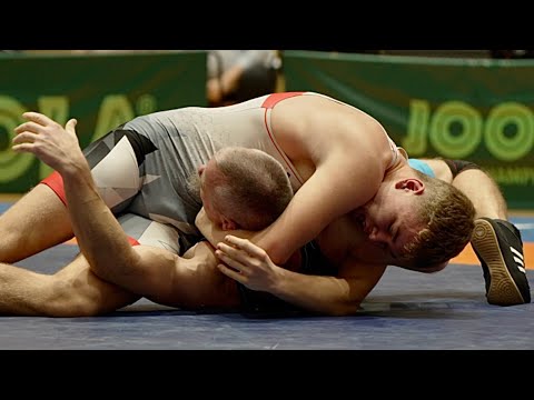 Otto Nugis (EST) vs Kalvi Arusaar (EST) 86kg. Freestyle men wrestling tournament.