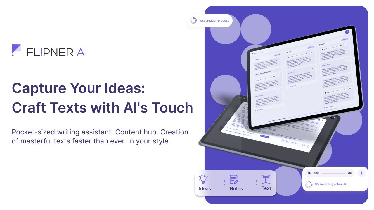 Flipner AI: a pocket-sized writing assistant to capture your ideas and craft texts with AI's touch