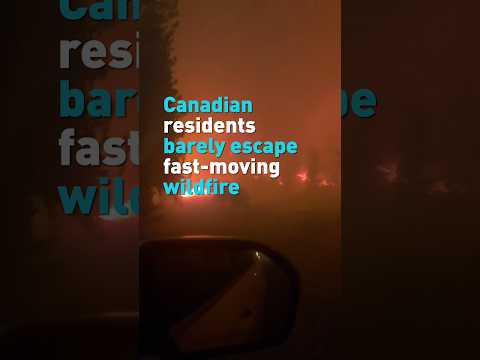 Canadian residents barely escape fast-moving wildfire