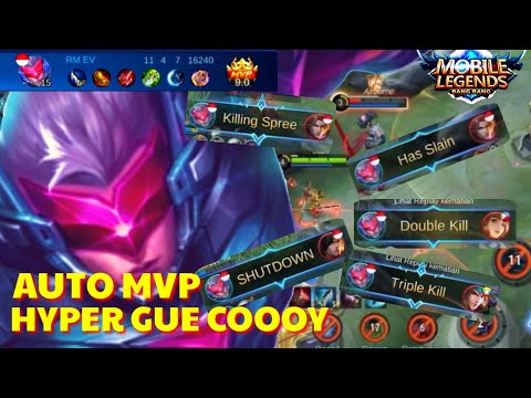 hyper saber gameplay || saber triple kill auto mvp || mobile legends