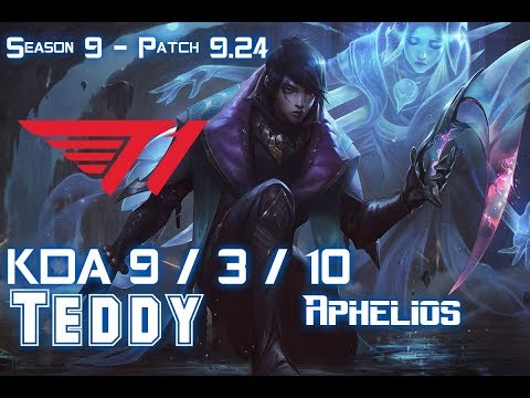 T1 Teddy APHELIOS vs XAYAH ADC - Patch 9.24 KR Ranked