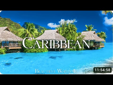 CARIBBEAN 4K DRONE Nature Film - Calming Piano Music - Beautiful Beach#caribbean #drone#prakritivani