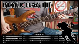BLACK FLAG - My war (BASS TABS) [lyrics + PDF]