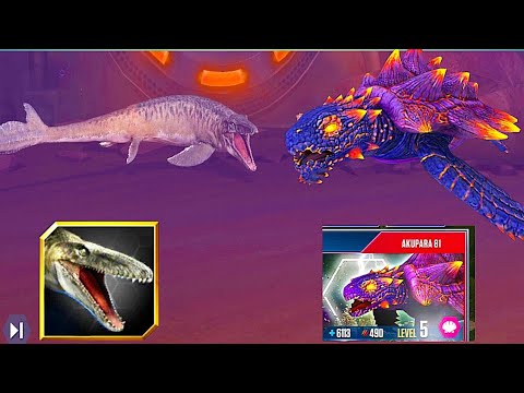 Mosasaurus Rebirth VS Akupara 81 The Most Epic Battle In Jurassic World The Game