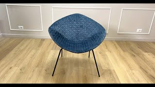 Sedia DEMETRA – poltrona in acciaio imbottita e rivestita in stoffa