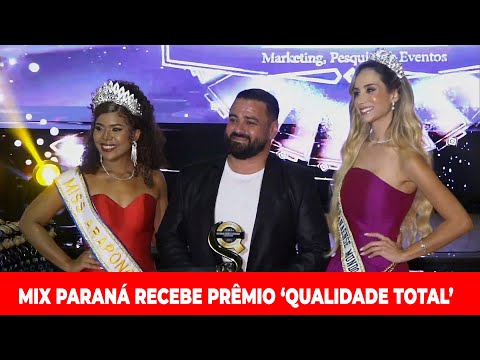 MIX PARANÁ RECEBE PRÊMIO ''QUALIDADE TOTAL'' DA PREMIER PESQUISAS EM ARAPONGAS