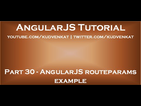 AngularJS routeparams example