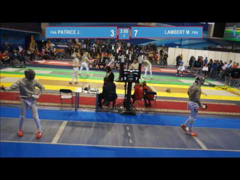 T16. LAMBERT Maxence (FRA) - PATRICE Jean-Philippe (FRA). Sabre men.