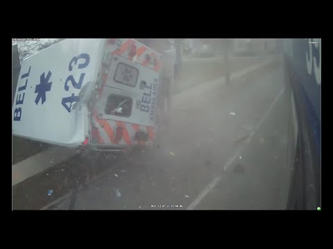 Video released shows an MCTS bus hit an ambulance/side view. (Dec. 7, 2021) | FOX6 News Milwaukee