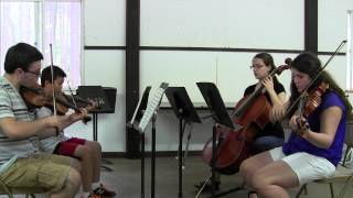 Blue Lake Suzuki Strings Family Camp - Chamber Music - Mozart's String Quartet No.8 Fugue in F Major