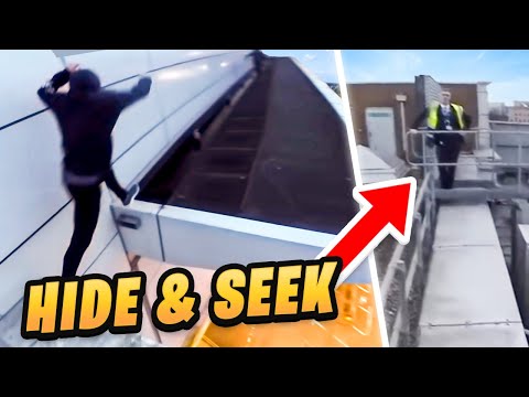ROOFTOP HIDE AND SEEK vs SECURITY! *ESCAPE*