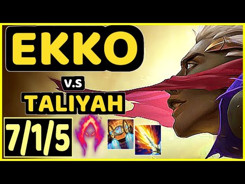 GREVTHAR (EKKO) vs TALIYAH - 7/1/5 KDA JUNGLE GAMEPLAY - BR Ranked MASTER