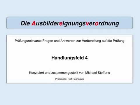 AEVO-Prüfung Handlungsfeld 4 - Prüfungsfragen mit Antworten
