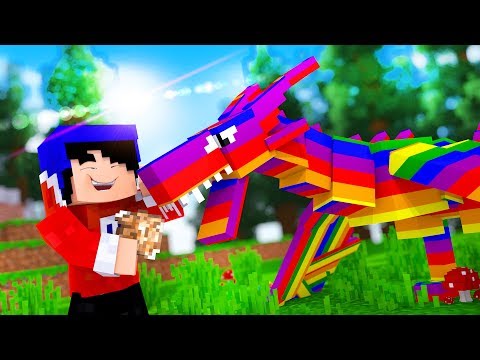 Minecraft : MEU DRAGÃO ARCO IRIS CRESCEU - GUERRA DE DRAGÕES Ep.10 « Nitro »