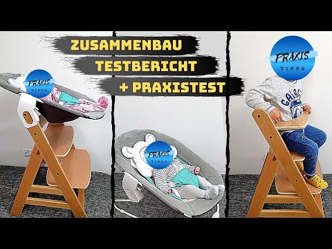 Hochstuhl Baby Kinder Sessel Alpha Plus + Bouncer neugeborenen Aufsatz - Test - Anleitung Babywippe