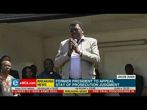 Former President Zuma addresses supporters outside court