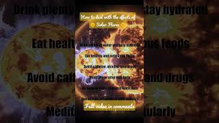 How to deal with the effects of Solar Flares 🌞 #solarflares #spiritual #manifesting