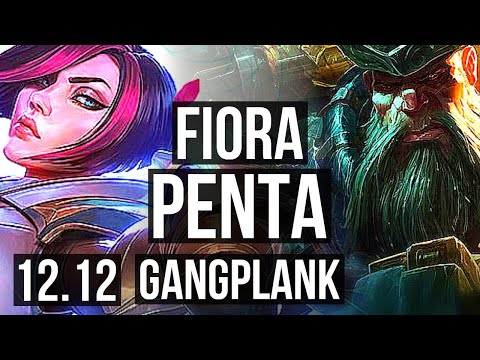 FIORA vs GANGPLANK (TOP) | Penta, 66% winrate, 16/3/7, Legendary | KR Grandmaster | 12.12