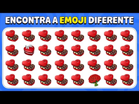Encontre O Emoji Diferent - Desafio de Emojis do Dia dos Namorados 🌹💋💕 | Você Consegue Encontrar?