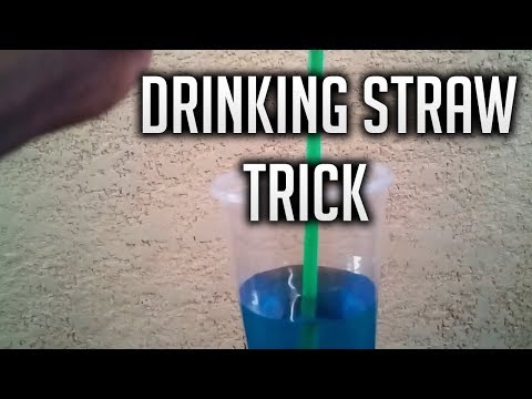 Unbelievable trick with drinking straw.