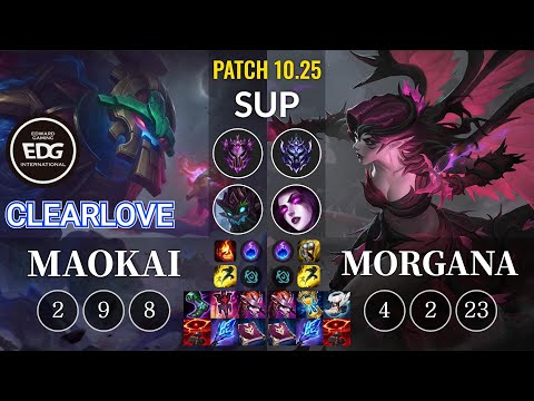 EDG Clearlove Maokai vs Morgana Sup - KR Patch 10.25