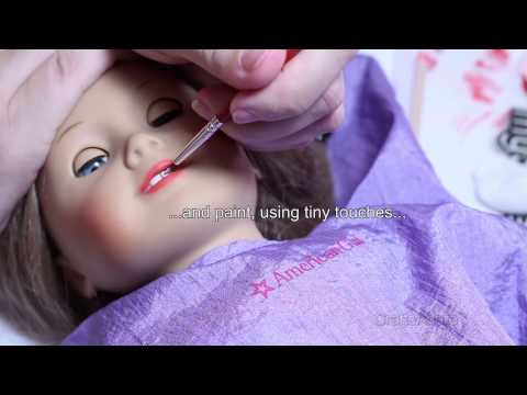 How To Refresh Teeth Paint for American Girl Doll Tutorial ~HD~