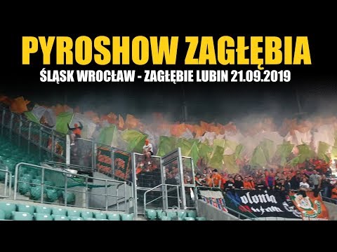 PYROSHOW ZAGŁĘBIA: Śląsk Wrocław - Zagłębie Lubin 21.09.2019