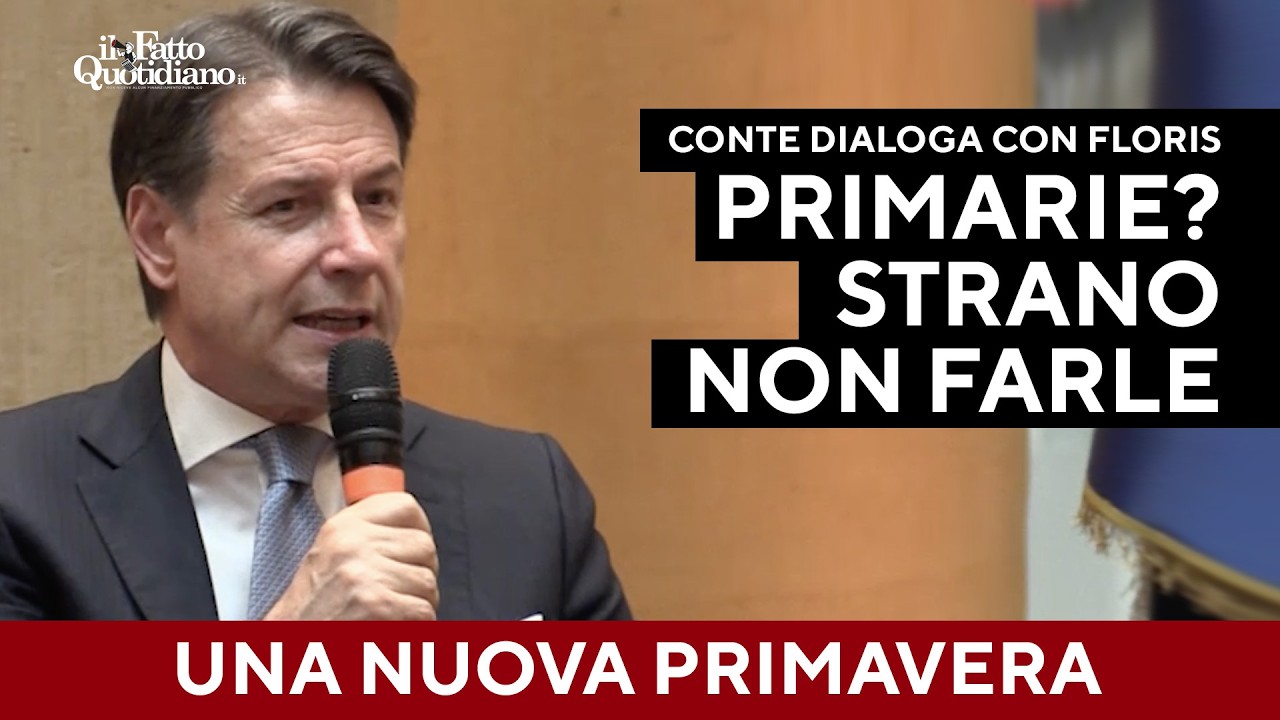 "Una nuova primavera", Conte dialoga con Floris: "Primarie? Sarebbe strano non farle"