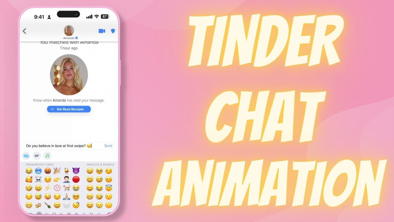 Realistic Tinder App Chat Animation – Custom Tinder Chat Designs