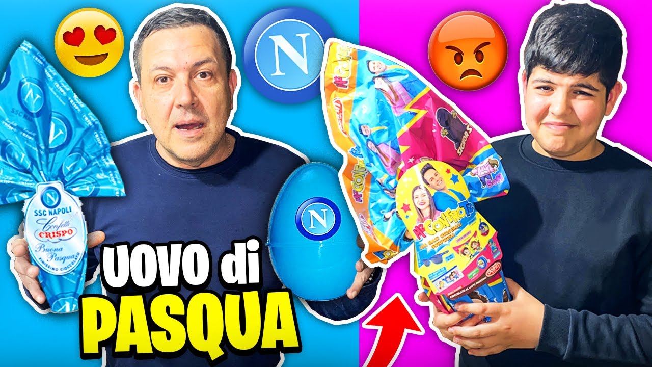 🥚😍 REGALO L'UOVO di PASQUA del NAPOLI A PAPÀ mentre MIO FRATELLO ha avuto... 🤬