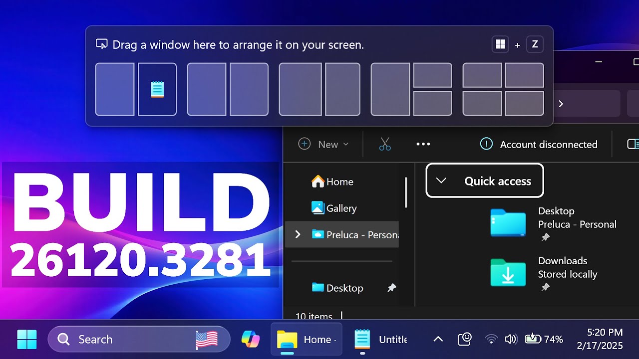 New Windows 11 Build 26120.3281 – New 24H2 Features on the Beta and Dev Channels